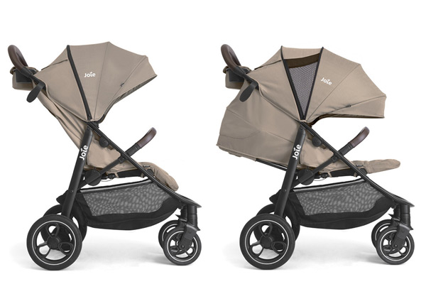 Komfortowy Joie Litetrax Pro z oparciem leżącym i panelem wentylacji