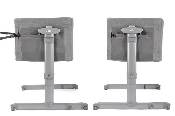 Kompaktowe łóżeczko Joie Roomie Glide z kółkami i paskami