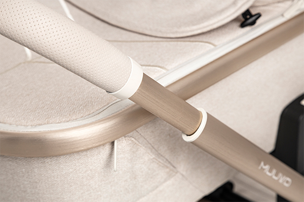 Stelaż wózka Muuvo Quick Boho beżowa szczotkowana rama wózka