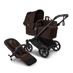 Bugaboo Donkey 6 Komplet Mono Black/Cocoa Brown wózek 2w1 głęboko-spacerowy