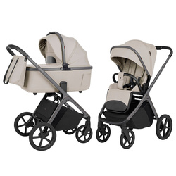 Carrello Vector F CRL-6700 Zephyr Beige wózek dziecięcy 2w1 ze składaną gondolą