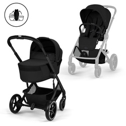 Cybex Balios S Lux 2026 ze składaną gondolą Moon Black wózek 2w1 głęboko-spacerowy