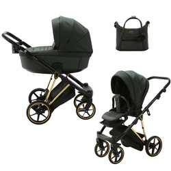 Adamex Belissa Special Edition Zielony wózek 2w1 głęboko-spacerowy