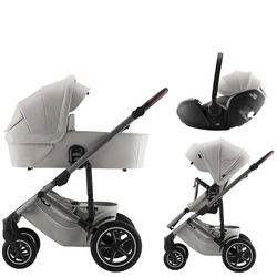 Britax Romer Smile 5Z Lux Linen Grey zestaw 3w1 z fotelikiem Baby-Safe Pro Linen Grey