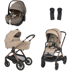Espiro Code Loving Beige zestaw 3w1 z fotelikiem Maxi Cosi Pebble 360 Pro2