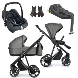 Roan IVI 2.0 Taupe zestaw 4 w 1 z fotelikiem Maxi Cosi Cabriofix i bazą isofix
