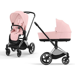 Cybex Priam 4.0 Chrome Black Peach Pink wózek 2w1 głęboko-spacerowy